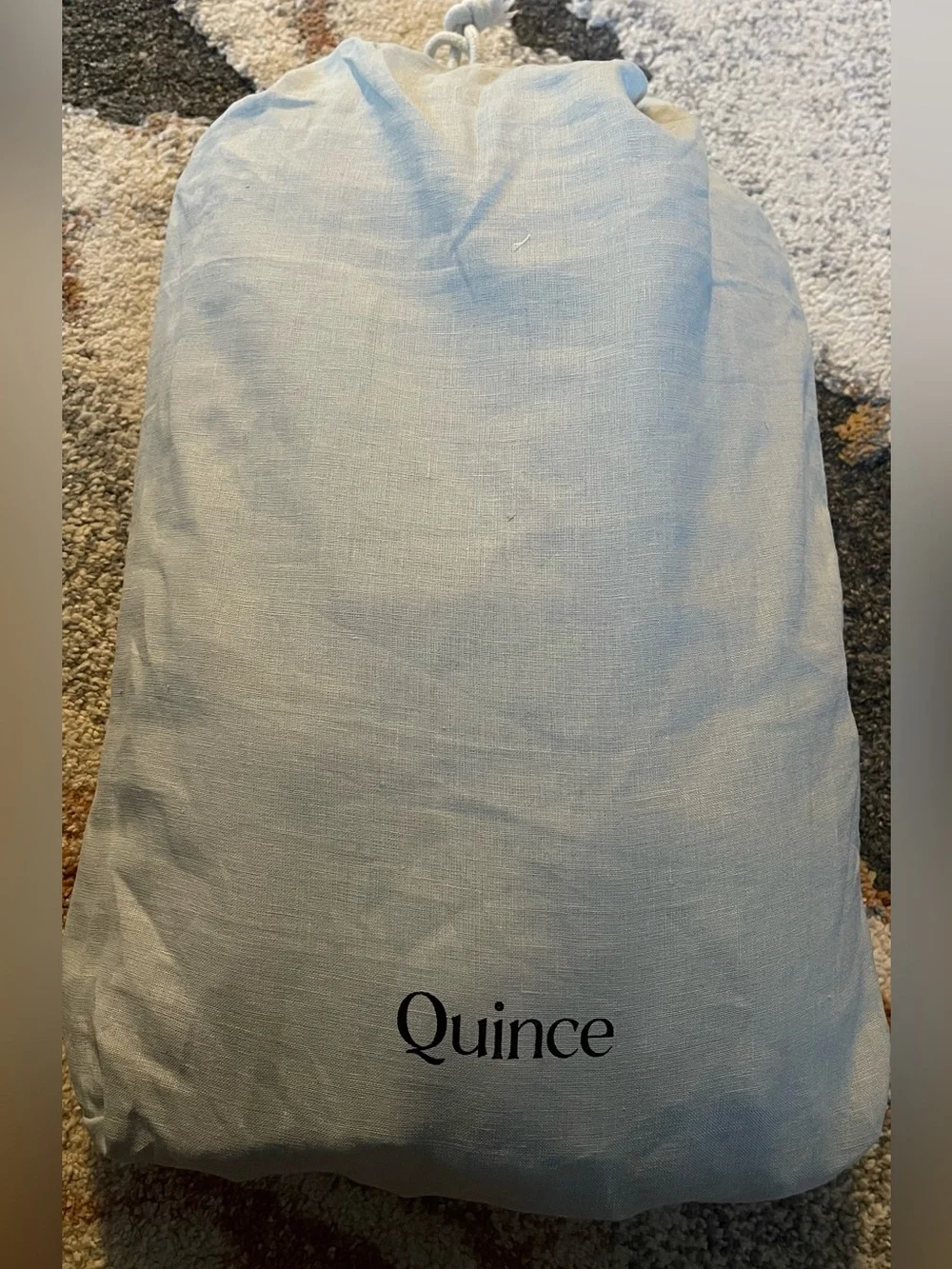 NWOT Quince European Linen 1 Piece Duvet Cover, King/Cal King (Mist)